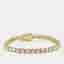 11 cts Round Brilliant Lab Grown Diamonds 18k Yellow Gold Tennis Bracelet