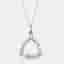 0.57 cts Round Lab Grown Diamond 14K White Gold Pendant Necklace