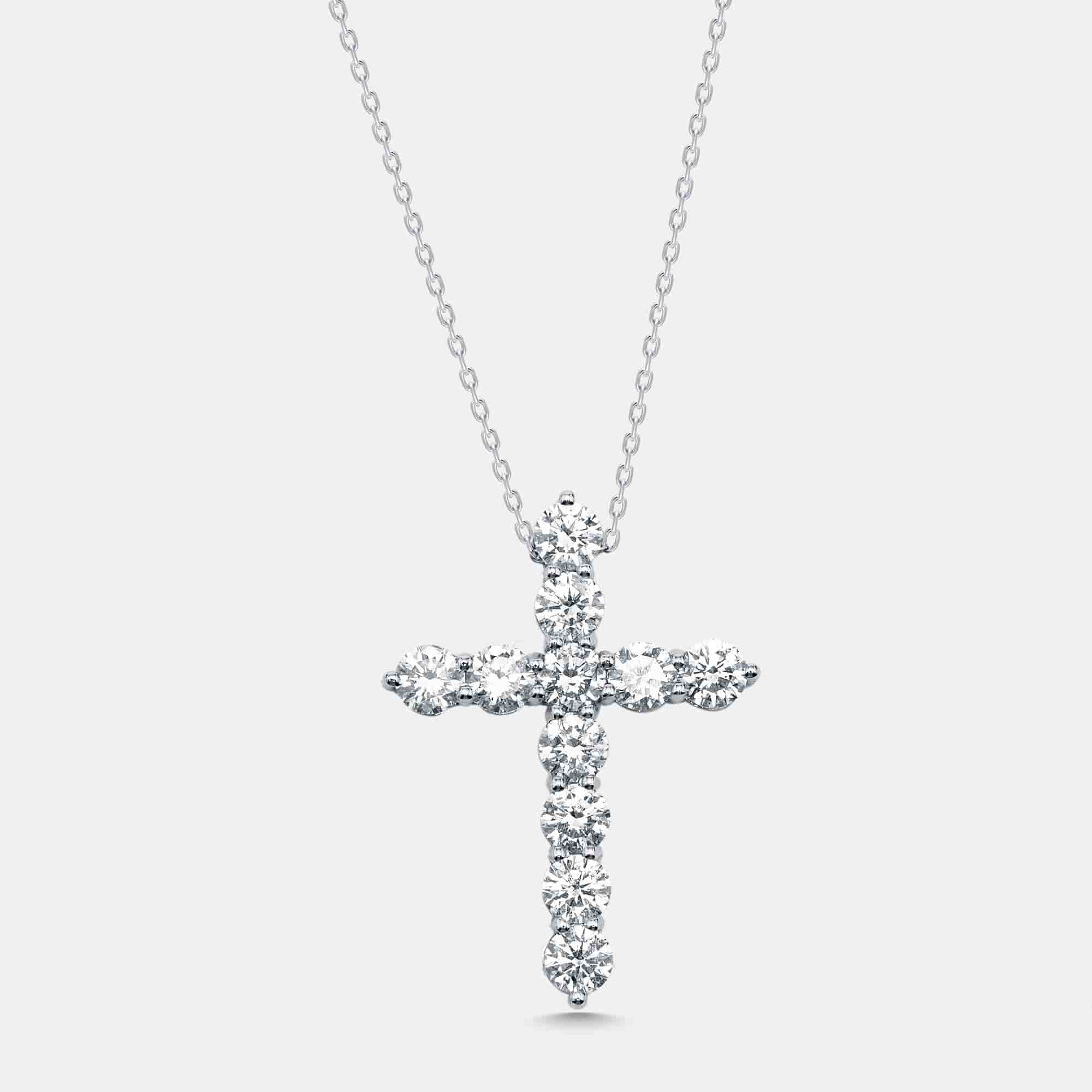 1.98 cts Round Lab Grown Diamond 14K White Gold Pendant Necklace