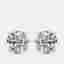 4.02 cts Round Lab Grown Diamond 18K White Gold Earrings