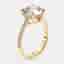 3.5 cts Round Lab Grown Diamonds 18k Yellow Gold Ring Size 51