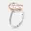 5.4 cts Oval, Round Lab Grown Diamonds 18k Two Tone Gold Ring Size 51