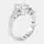 2.5 cts Heart, Pear Lab Grown Diamonds 18k White Gold Ring Size 51