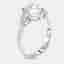 2.5 cts Pear Lab Grown Diamonds 18k White Gold Ring Size 54