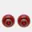 Dior Mise en Dior Tribales Red Resin Gold Tone Stud Earrings