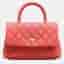 Chanel Coco Handle Small Pink Caviar Leather Top Handle Bag