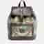 Gucci Tiger Interlocking Brown Mini GG Coated Canvas Leather Backpack Bag