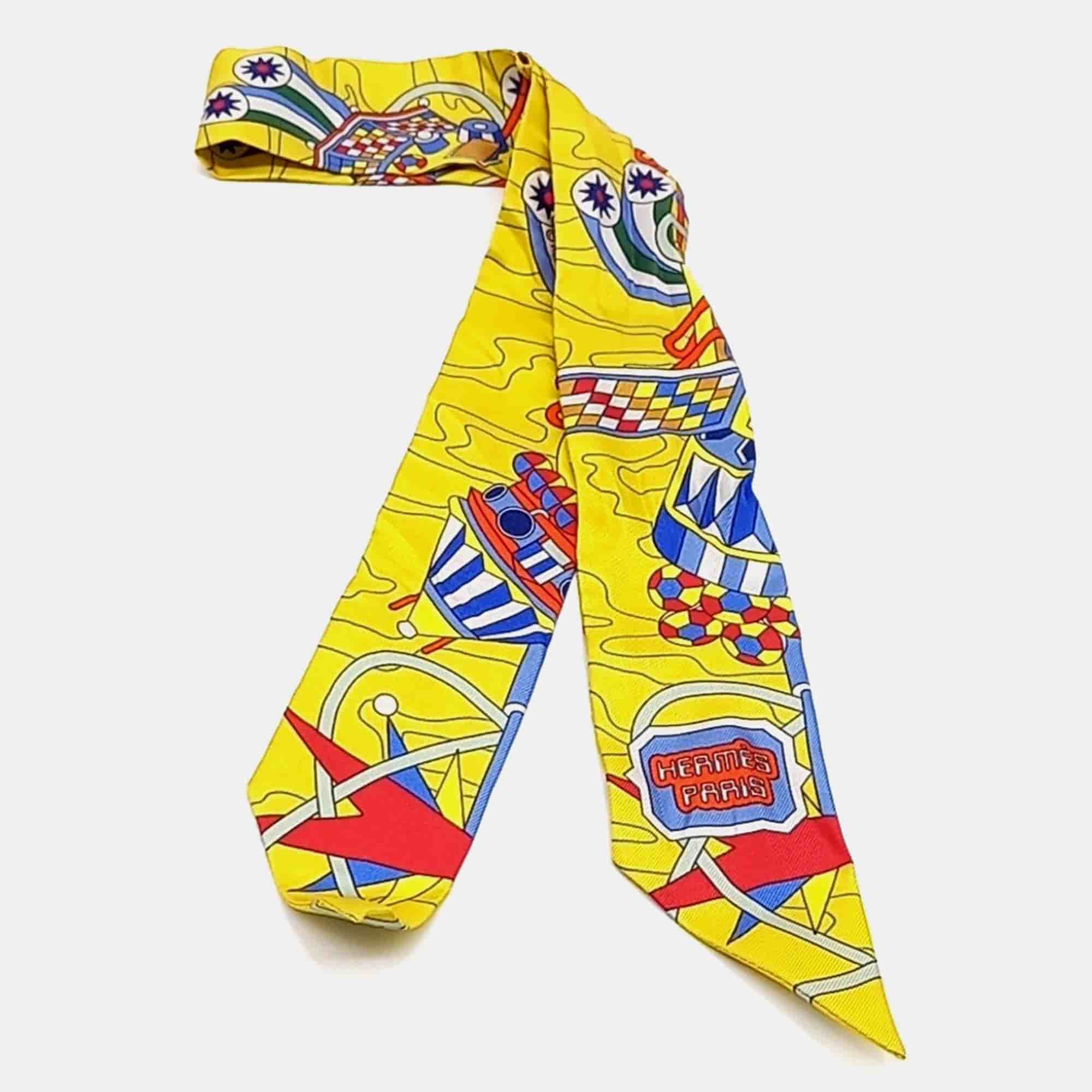 Hermes Silk Multicolor Twilly Scarf