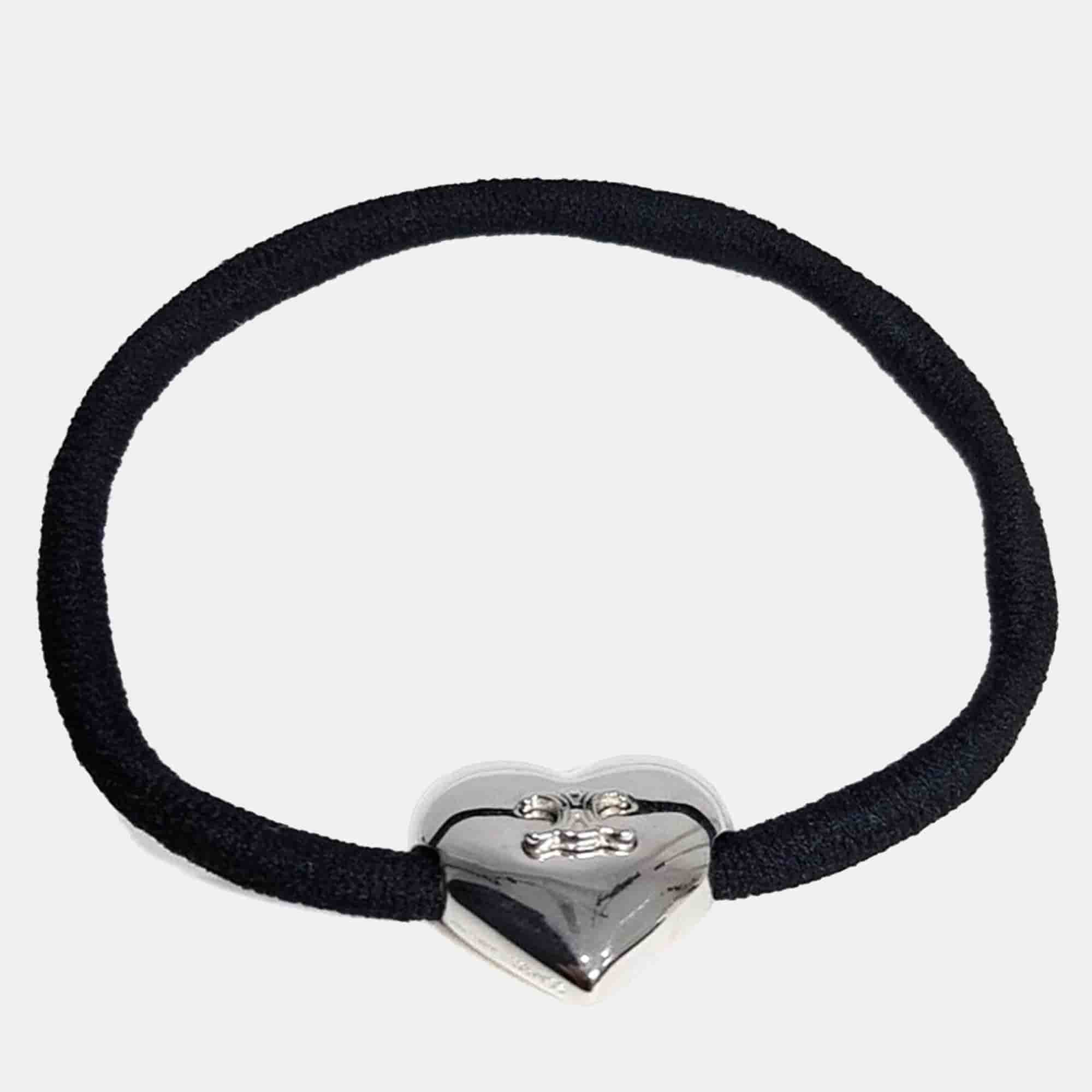 Celine Heart Charm Hair Scrunchie