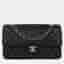 Chanel Black Calfskin Medium Classic Double Flap Shoulder Bag