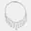 74 cts Pear, Oval, Round, Marquise Lab Grown Diamonds 18k White Gold Necklace