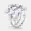 2.5 cts Pear Lab Grown Diamonds 18k White Gold Ring Size 51