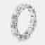 4.7 cts Cushion, Round Lab Grown Diamonds 18k White Gold Ring Size 53