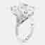 12.5 cts Radiant, Round Lab Grown Diamonds 18k White Gold Ring Size 54