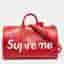 Louis Vuitton x Supreme Keepall Bandouliere 45 Red Epi Leather Duffel Bag