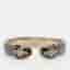 Bvlgari Serpenti Forever Gold Tone Metal and Karung Leather Bangle Bracelet 14.5 cm