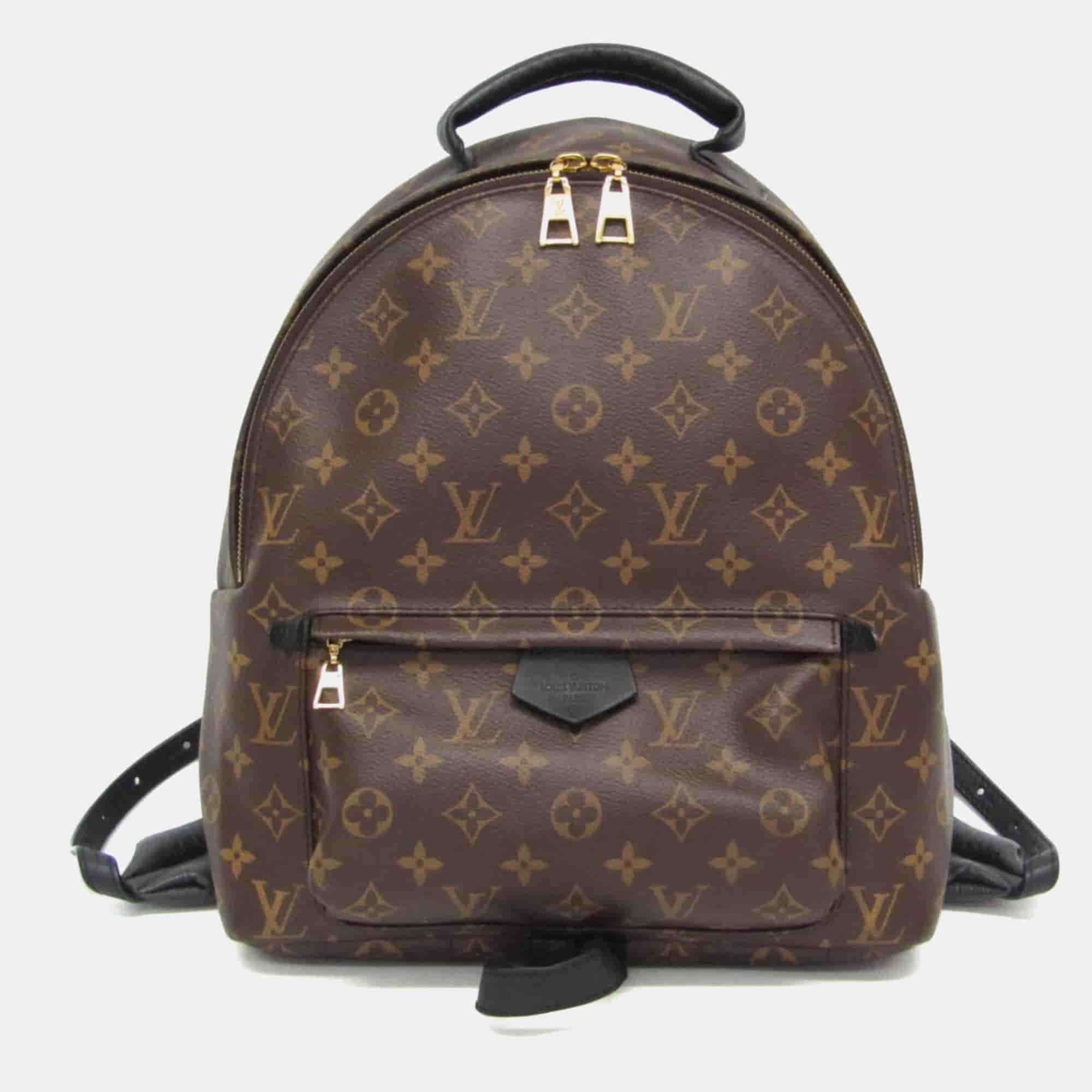 Louis Vuitton Monogram Palm Springs MM Brown, Black Monogram Canvas Backpack