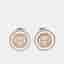 Aigner Logo Composite Rose Gold Tone Earrings