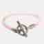 Hermes Pink Leather Glennan Bracelet SHW