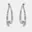 2.1 cts Round Lab Grown Diamonds 18k White Gold Earrings
