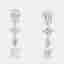 2.22 cts Lab Grown Diamond 14k White Gold Fancy Mix Earrings