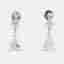 1.83 cts Lab Grown Diamond 14k White Gold Fancy Mix Earrings