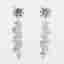 4.03 cts Lab Grown Diamond 14k White Gold Fancy Mix Earrings