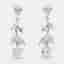 3.11 cts Lab Grown Diamond 14k White Gold Fancy Mix Earrings