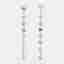 3.52 cts Lab Grown Diamond 14k White Gold Fancy Mix Earrings