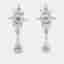 3.50 cts Lab Grown Diamond 14k White Gold Fancy Mix Earrings