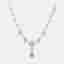 2.95 cts Lab Grown Diamond 14k White Gold Fancy Mix Necklace