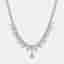 13.43 cts Lab Grown Diamond 14k White Gold Mix Floral Necklace