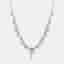 7.09 cts Lab Grown Diamond 14k White Gold Mix Floral Necklace
