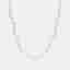 7.98 cts Lab Grown Diamond 14k White Gold Mix Curved Bar Station Necklace