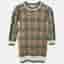 Burberry Kids Multicolor Plaid and Leopard Jacquard Knit Sweater Dress 8 Yrs