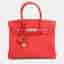 Hermes Rouge Radieux Birkin 30 Tote Bag