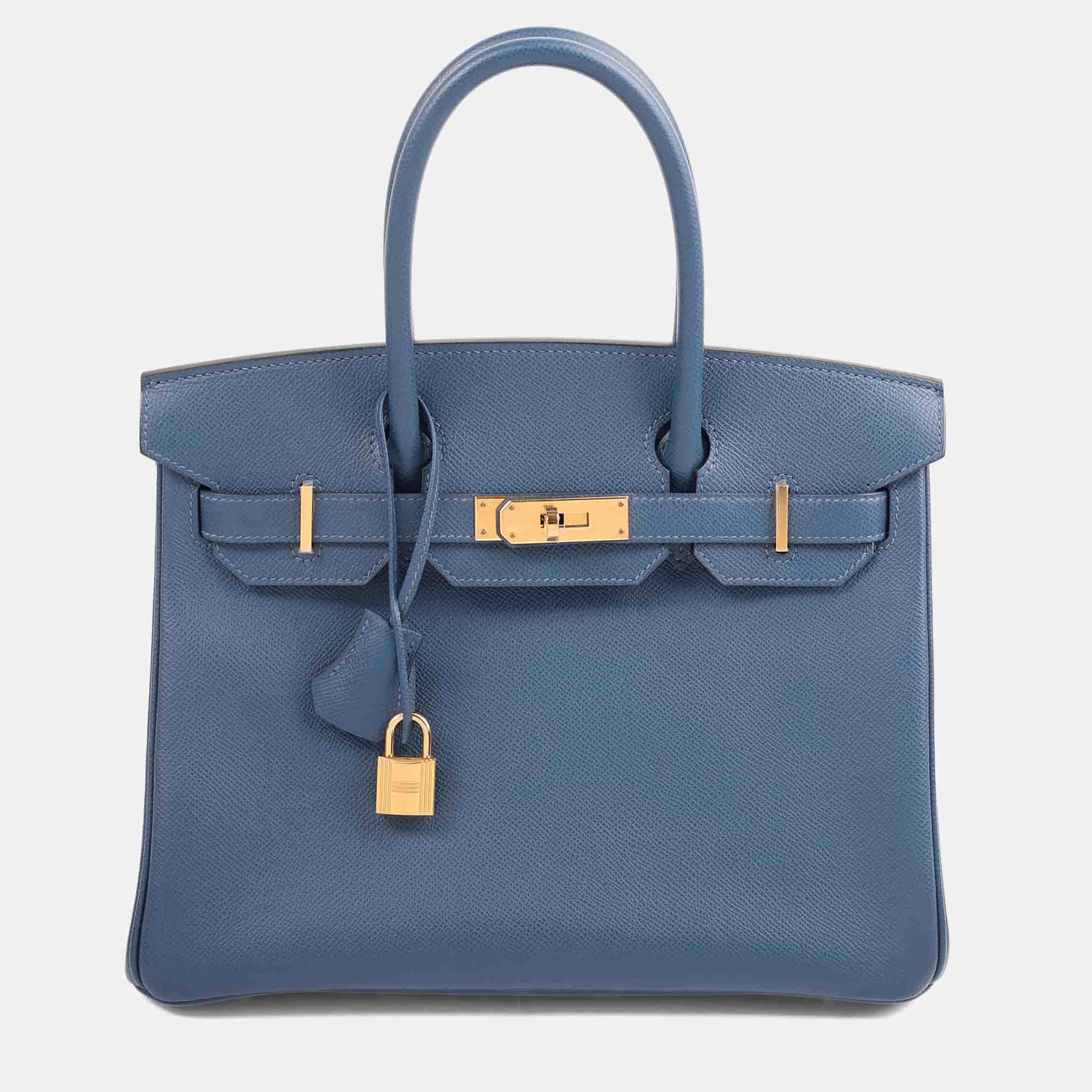 Hermes Deep Blue Epsom Birkin 30 GHW