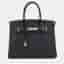 Hermes Noir Togo Birkin 30 Tote Bag