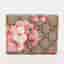 Gucci Pink/Beige GG Blooms Supreme Canvas Card Case