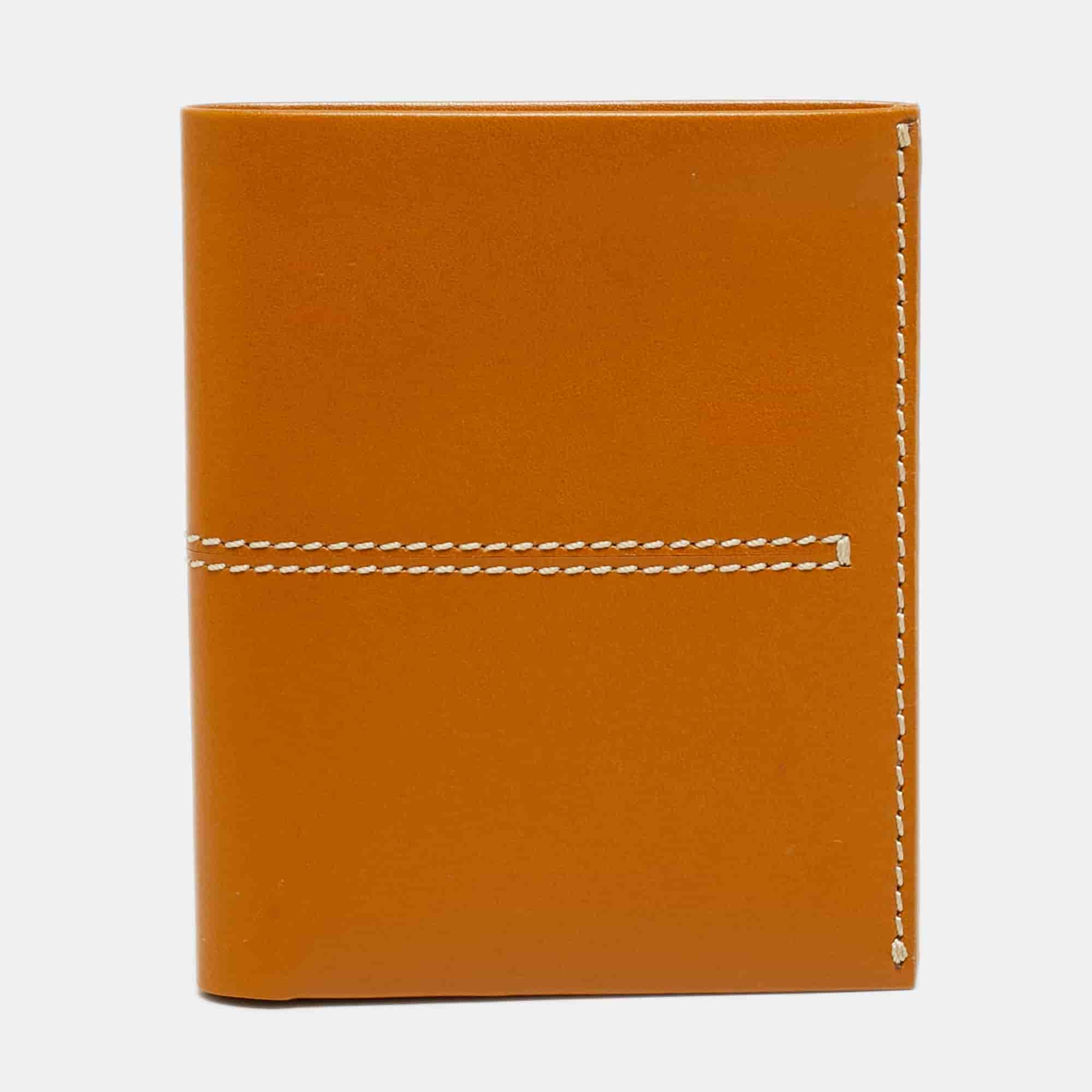 Tod's Tan Leather Bifold Wallet