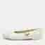 Chanel CC Size 40 White Fabric Mary-Jane Ballet Flats