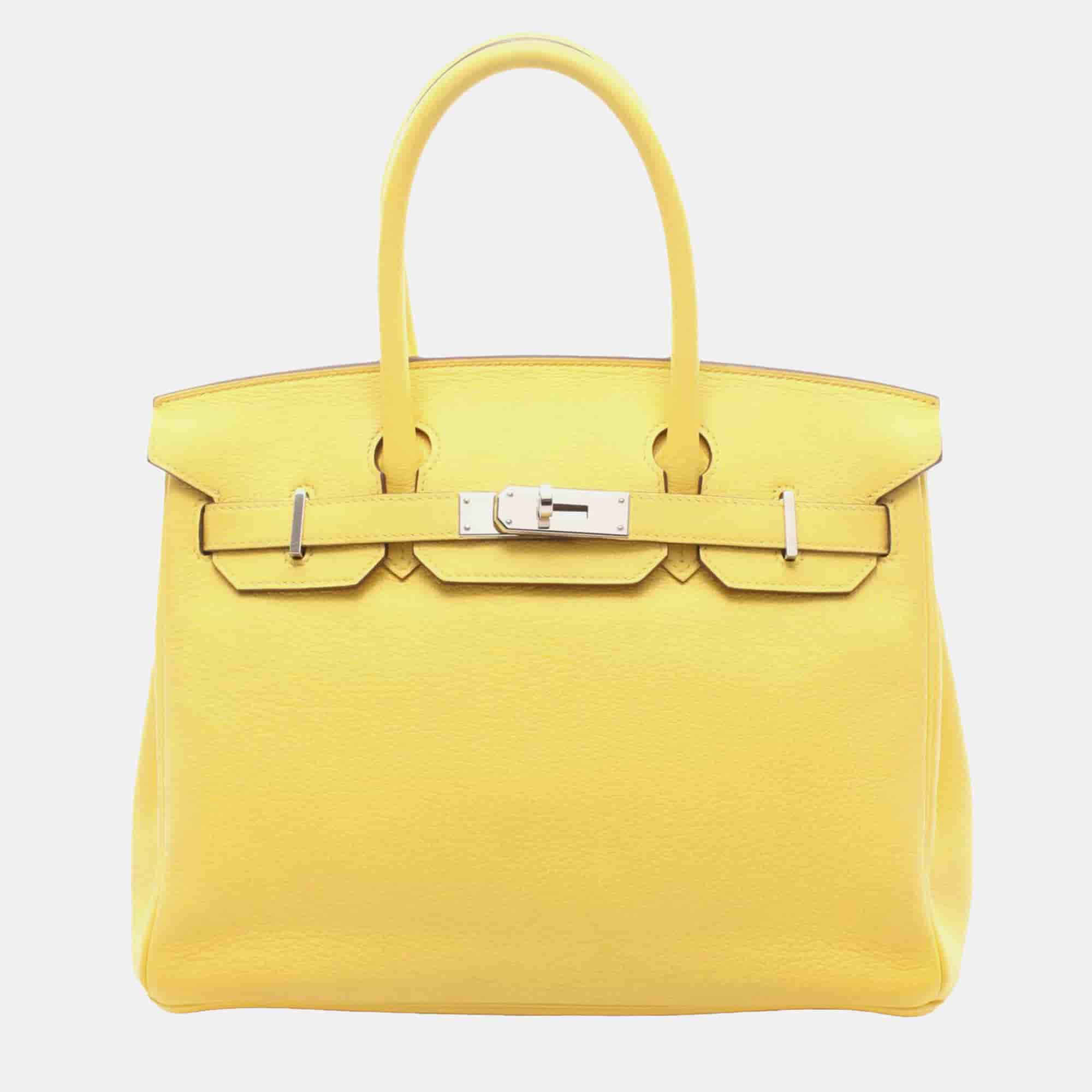Hermes Yellow Novillo Birkin 30