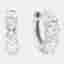 4.00 cts Round Lab Grown Diamonds 14K White Gold Front Facing Huggies