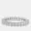 2.04 cts Oval Lab Grown Diamonds 14K White Gold Eternity Basket Band EU 54.5