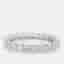 3.00 cts Oval Lab Grown Diamonds 14K White Gold Eternity Band EU 54.5