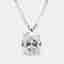 4.00 cts Oval Lab Grown Diamonds 14K White Gold Solitaire Pendant