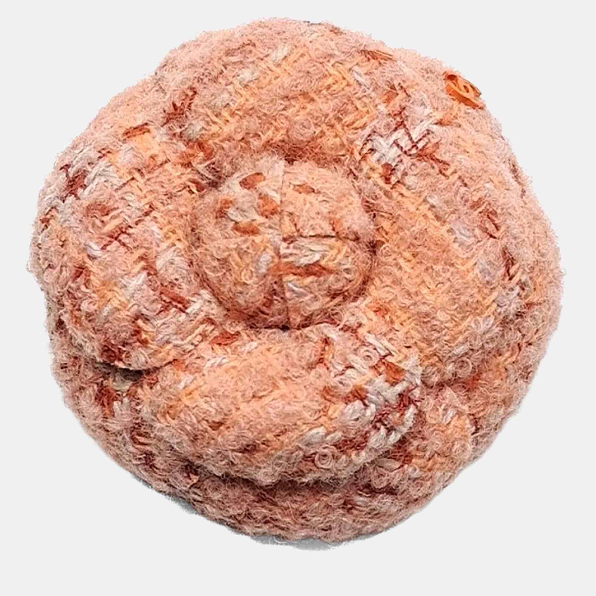 Chanel Tweed Camellia Brooch
