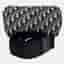 Dior Navy Blue Fabric Oblique Roller Bag