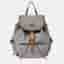 Miu Miu Grey Fabric Canvas Backpack Medium
