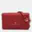 Michael Kors Jet Set Red Signature Canvas and Leather Wallet on Strap